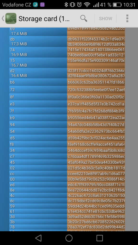 Nepořádek v Androidu DriveUsage 3