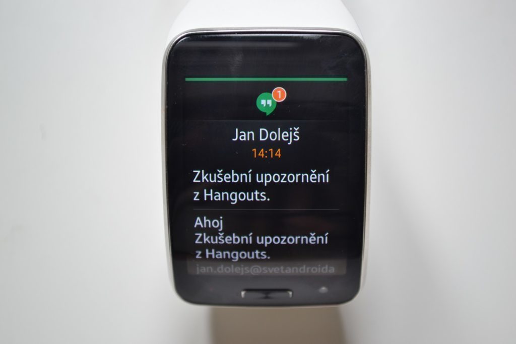 Samsung Gear S notifikace 4