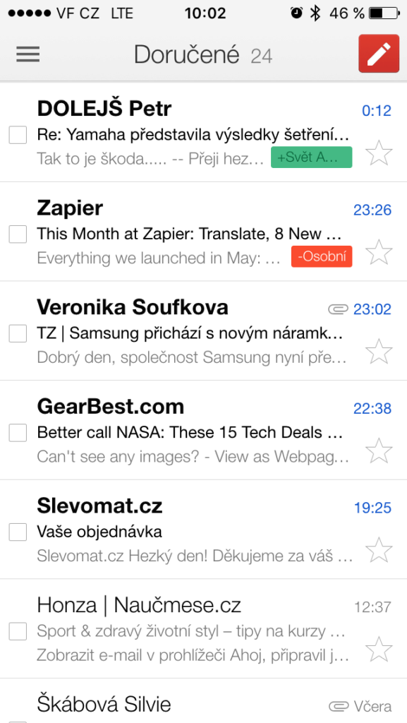Apple iPhone SE iOS 9 Google aplikace 1