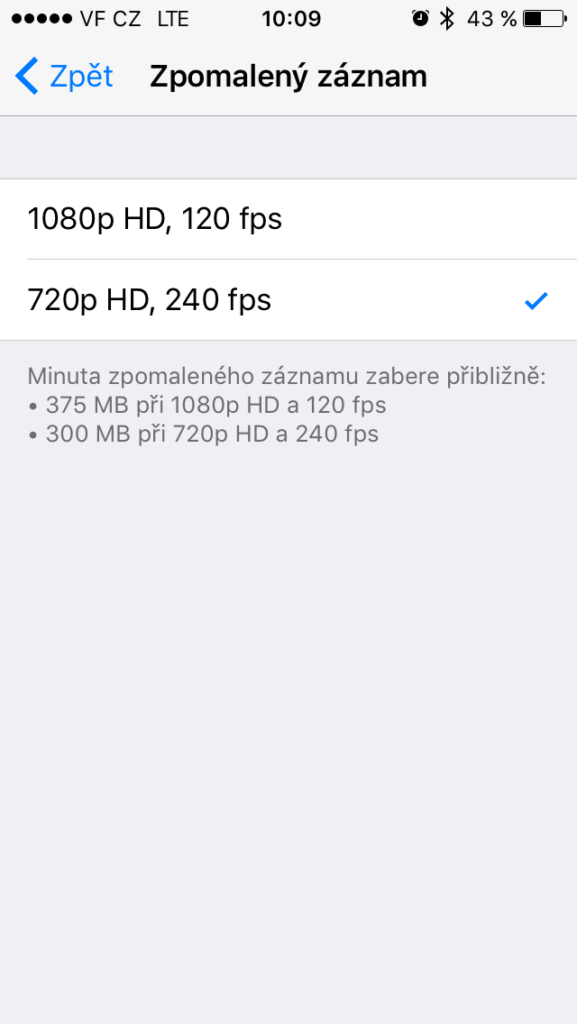 Apple iPhone SE iOS 9 fotoaparát aplikace 4