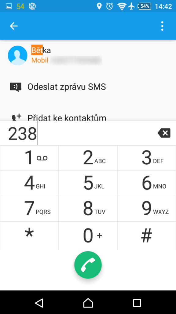 Sony Xperia M4 Aqua T9 Dialer a kontakty 1