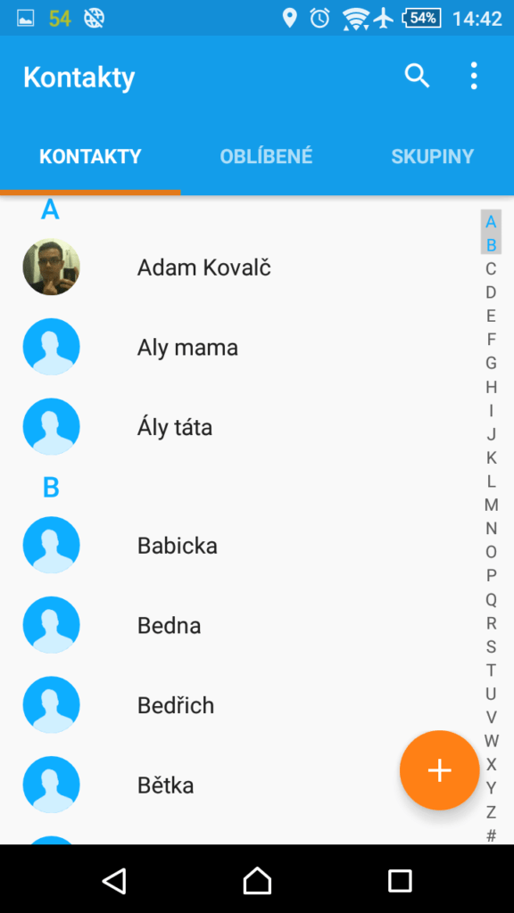 Sony Xperia M4 Aqua T9 Dialer a kontakty 2