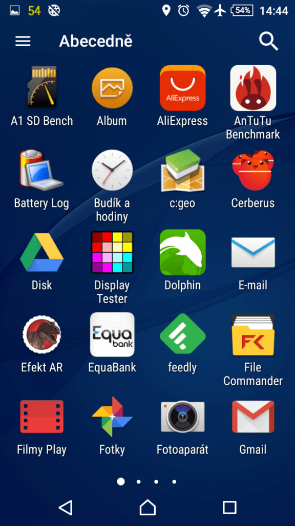 Sony Xperia M4 Aqua aplikace