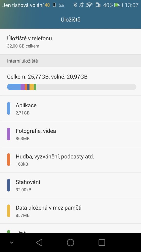 Honor 6 Plus obsazení úložiště