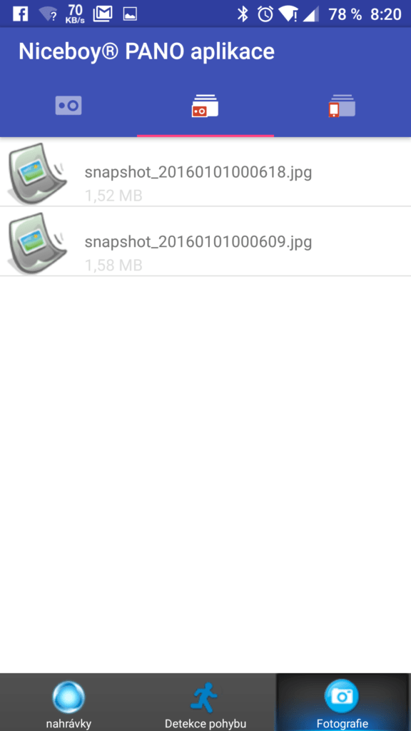 NiceBoy Pano 360 aplikace 2