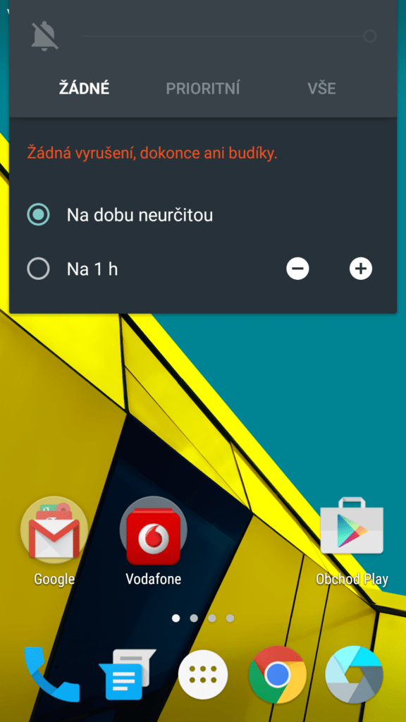 Vodafone Smart ultra 6 Režim Nerušit