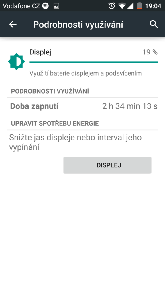 Vodafone Smart ultra 6 test výdrže baterie 2