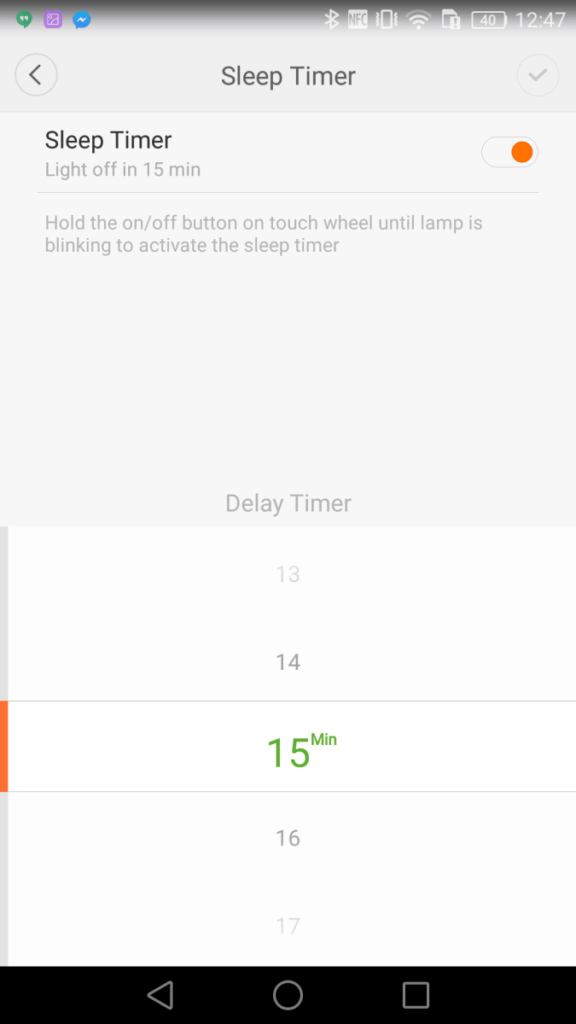 Xiaomi Yeelight Lamp timer