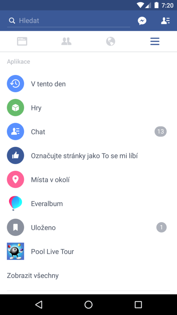 aplikace Facebook ukládání videí 2