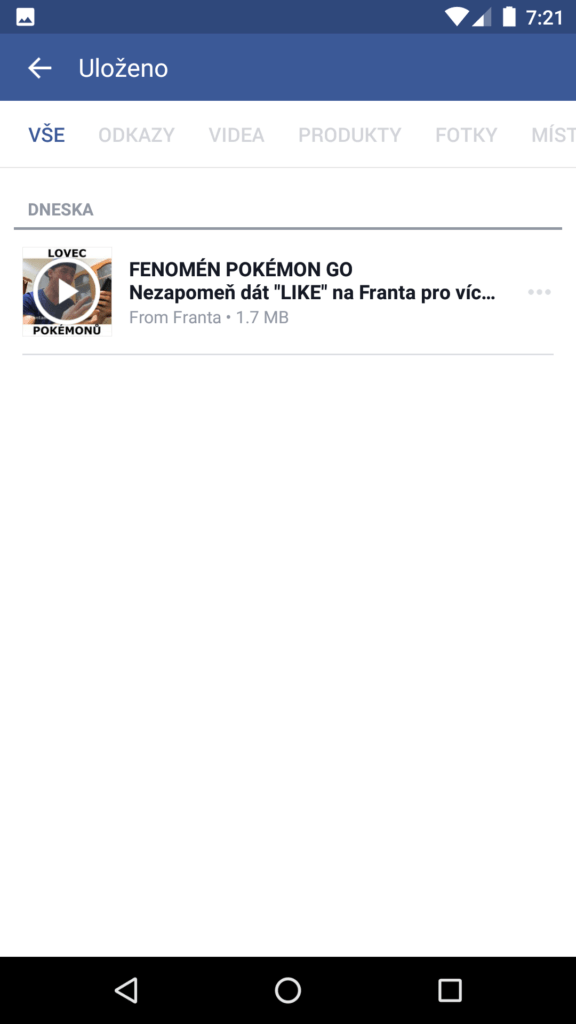 aplikace Facebook ukládání videí 3