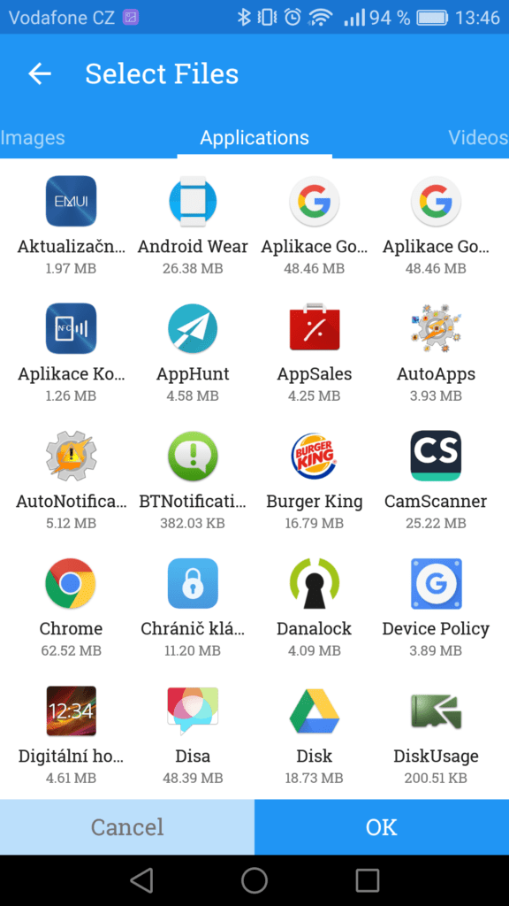 Jak posilat soubory pres Wi Fi shareonwifi 4