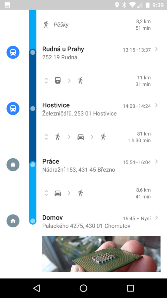 Mapy Google časová osa 2