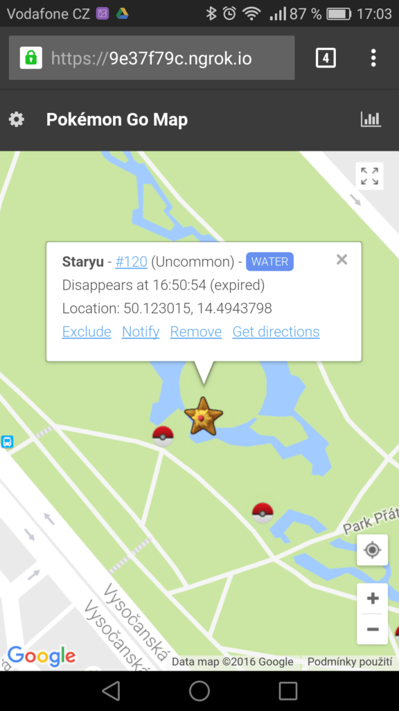 Pokémon Go Live Map pokevision alternativa mobil 3