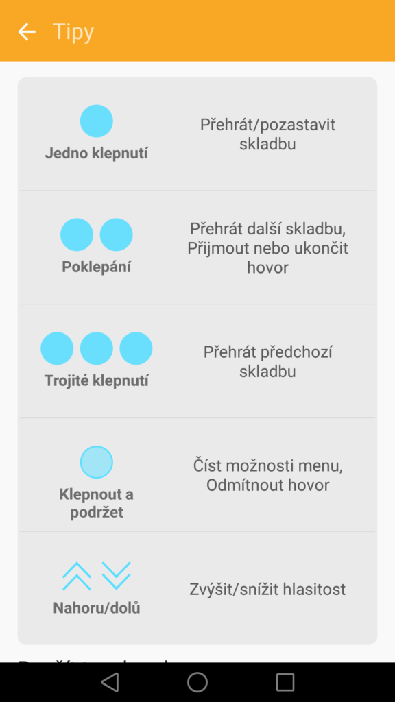 Samsung Gear IconX aplikace Gear 9