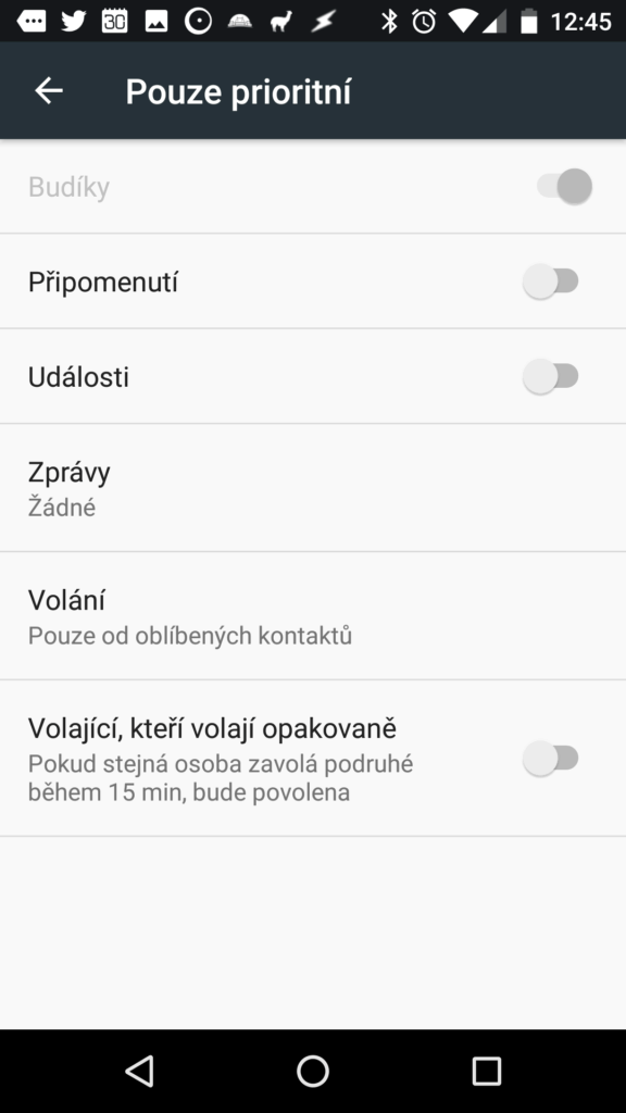 Režim Nerušit v Androidu N