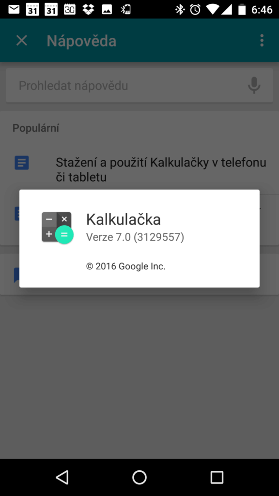 Nová verze aplikace Kalkulačka Google 7.0