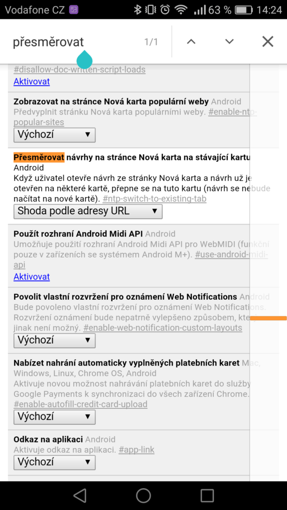 Sikovny trik pro Google Chrome presmerovani 2
