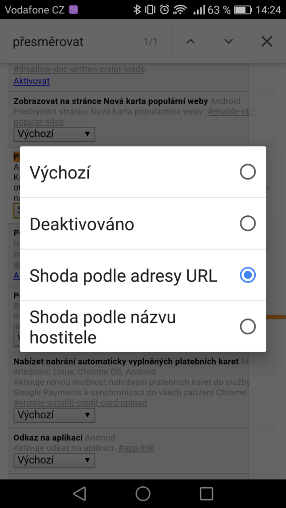 Sikovny trik pro Google Chrome presmerovani 3