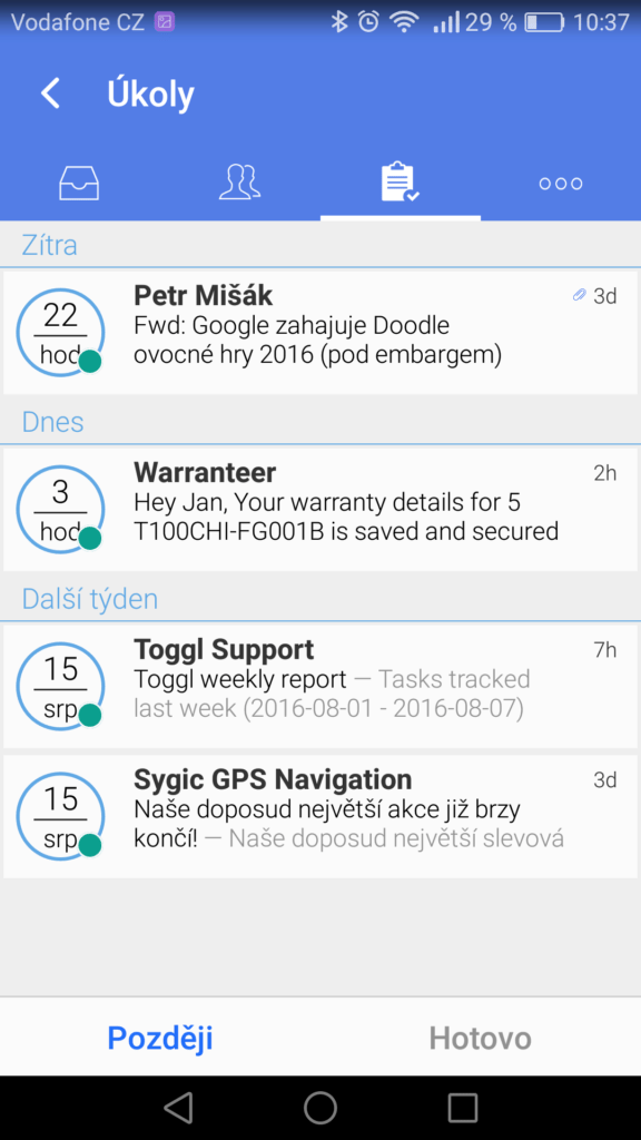 TypeApp Gmail v Androidu 15