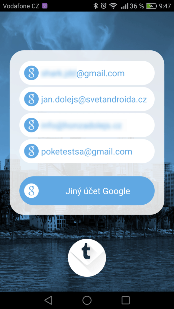 TypeApp Gmail v Androidu 2