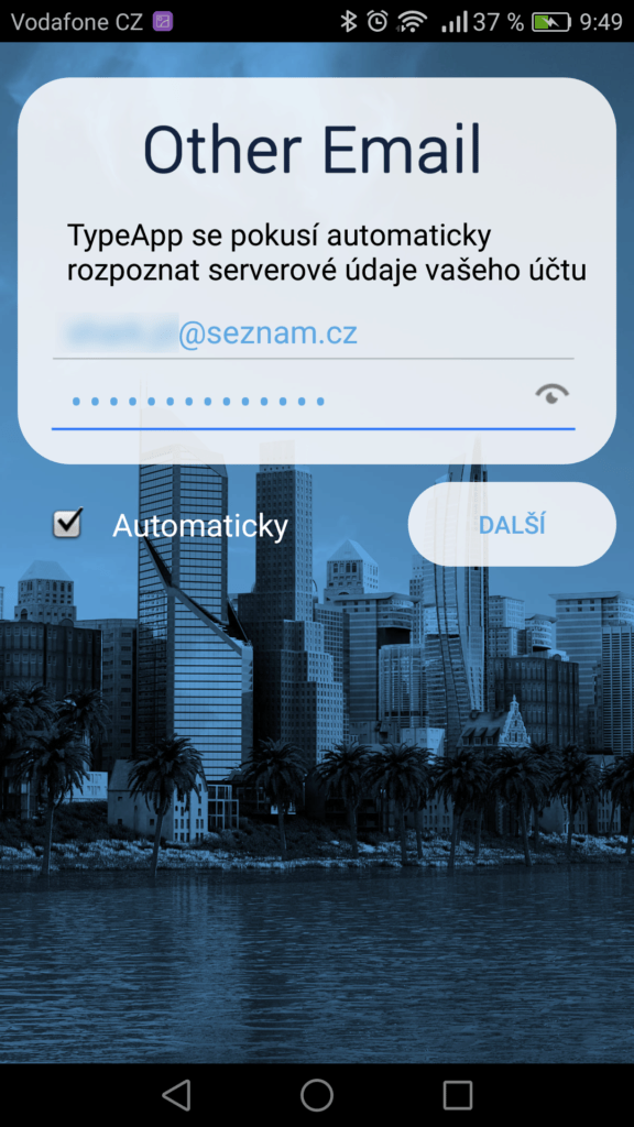 TypeApp Gmail v Androidu 4
