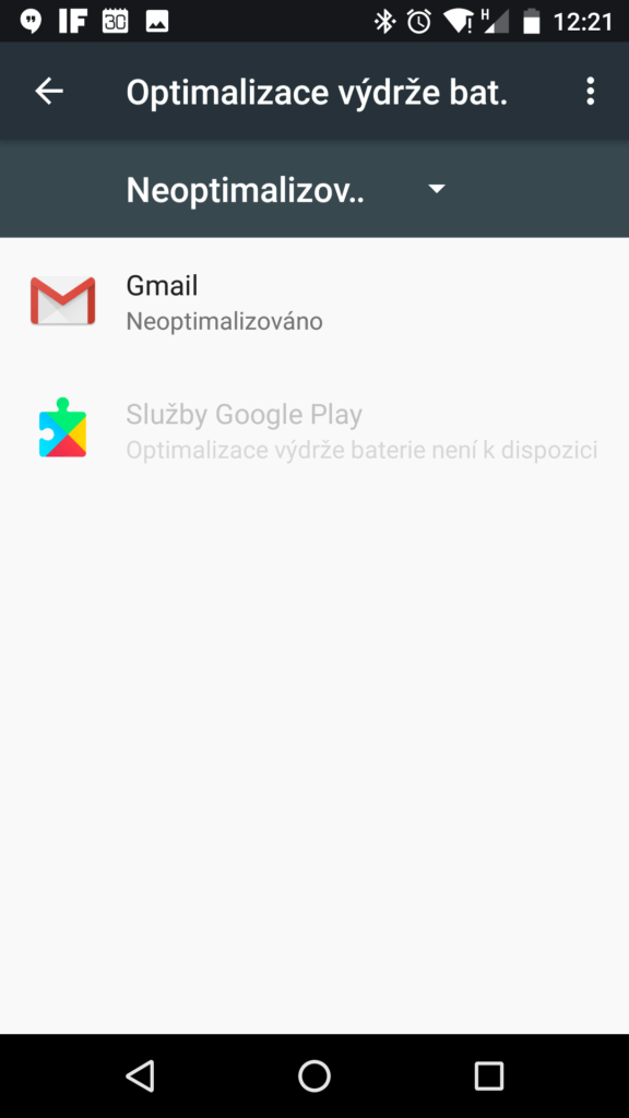 Optimalizace výdrže baterie