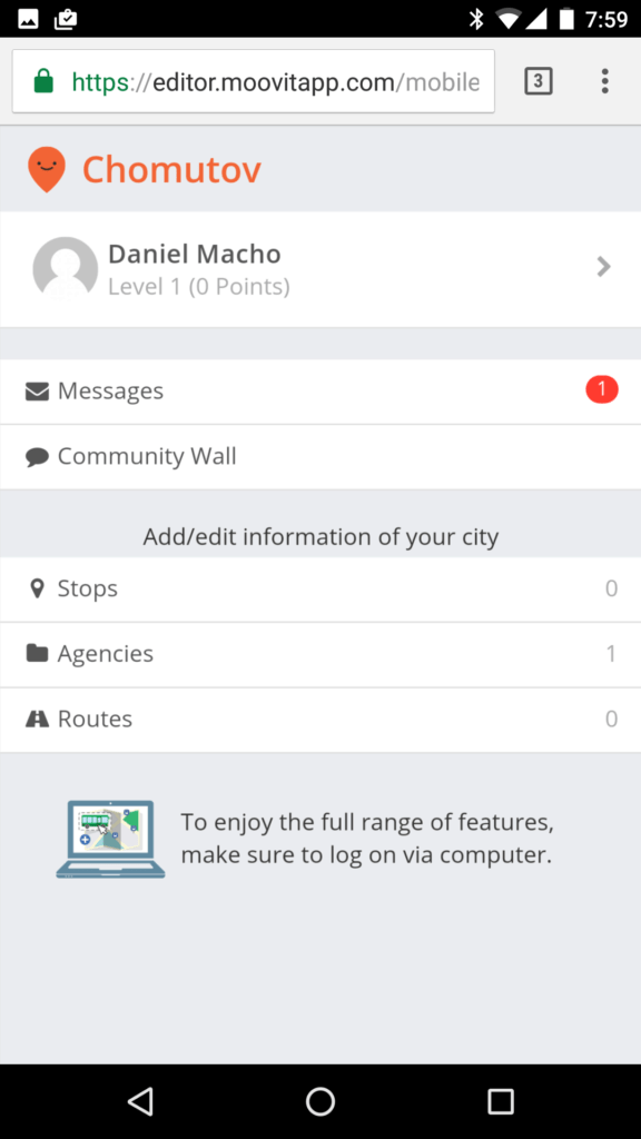 Moovit komunita přispěvatelů