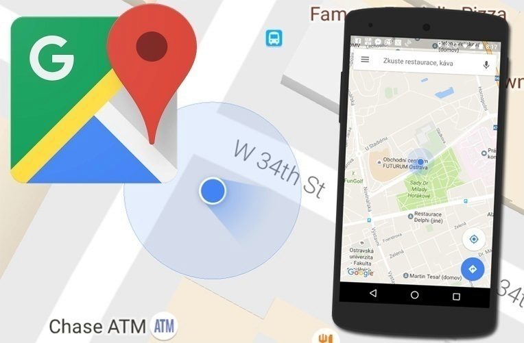 modra tecka v mapach google ico