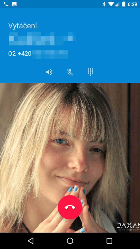 Google Phone 4.1 odchozí hovor
