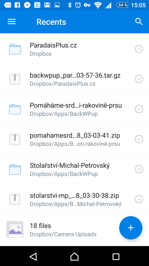 Dropbox: druhý v kategorii cloudová úložiště