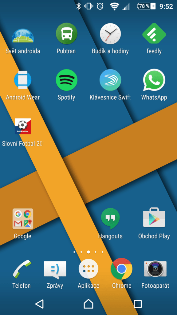 Sony Xperia Z5 systém domácí obrazovka