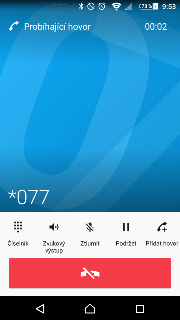 Sony Xperia Z5 systém volání