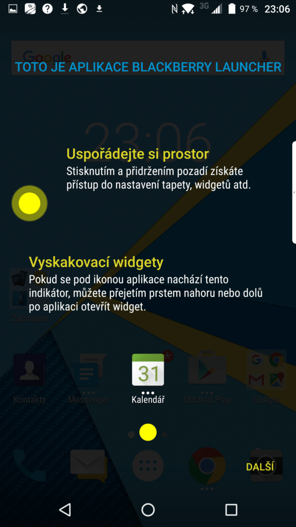 Vyskakovací widgety
