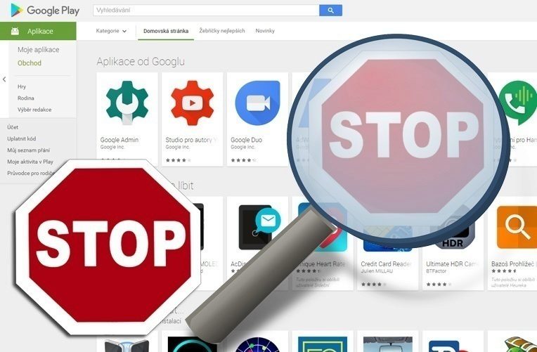 za co vyradi aplikace z obchodu play ico