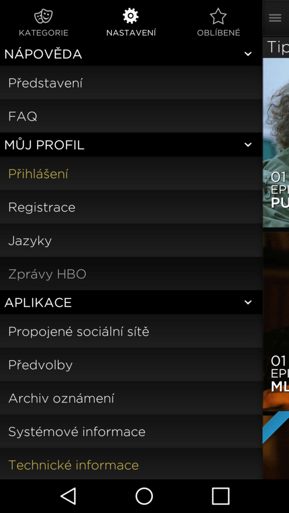 HBO GO aplikace