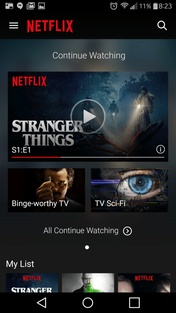 Netflix aplikace 1