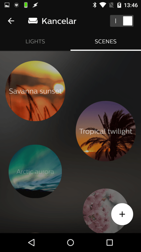 Philips Hue tvorba scen 1