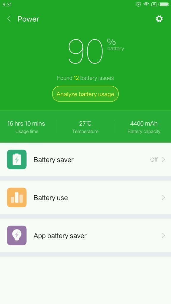 Xiaomi MI MIX baterie nastaveni 1