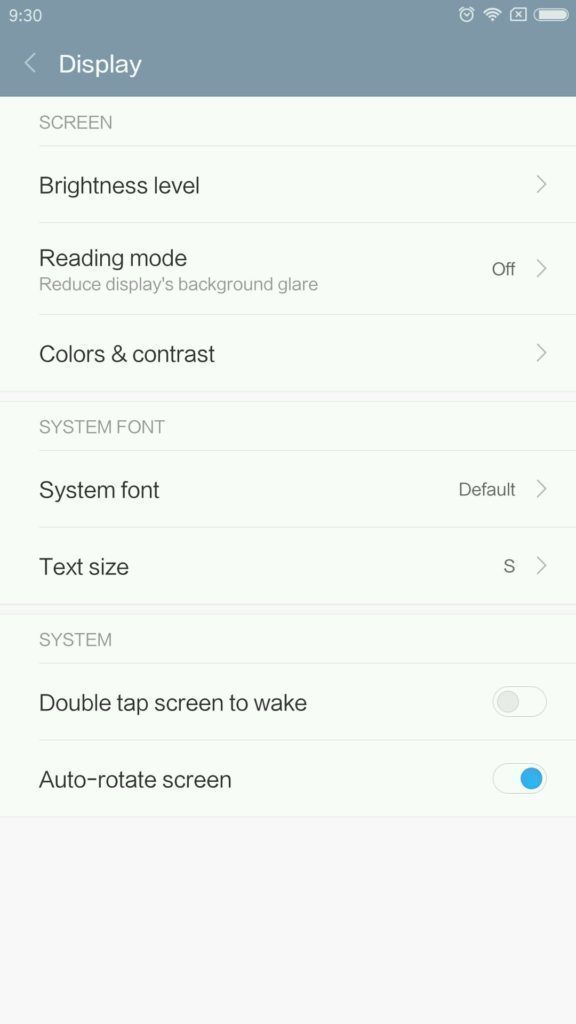 Xiaomi MI MIX displej nastaveni 1