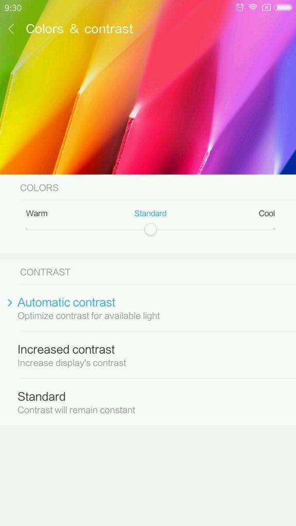 Xiaomi MI MIX displej nastaveni 2