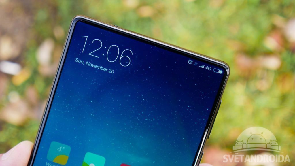 Xiaomi MI MIX konstrukce horni ramecek