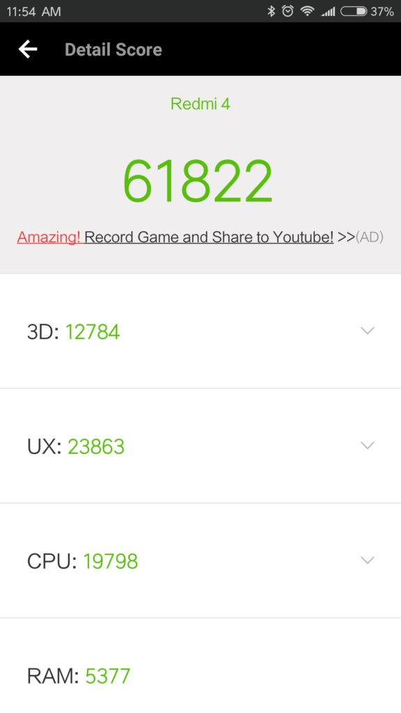 Xiaomi Redmi 4 MIUI 8 antutu