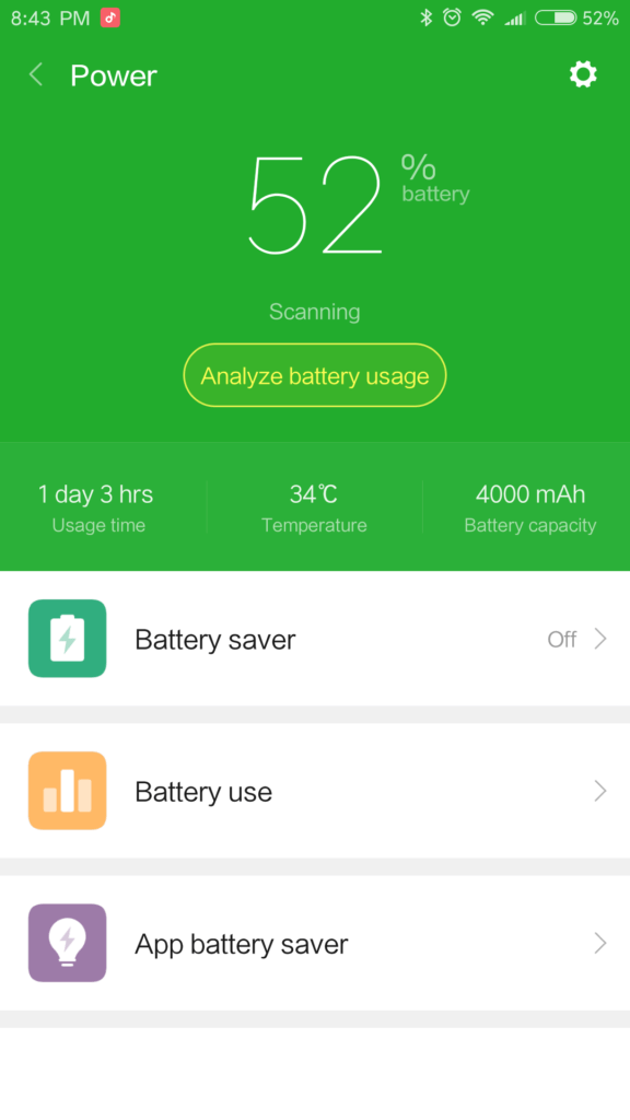 Xiaomi Redmi 4 MIUI 8 baterie 1