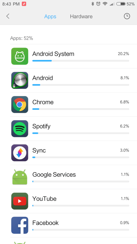Xiaomi Redmi 4 MIUI 8 baterie 2