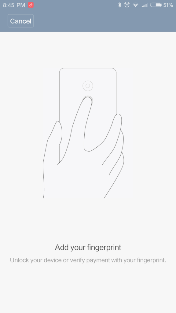 Xiaomi Redmi 4 MIUI 8 ctecka otisku prstu