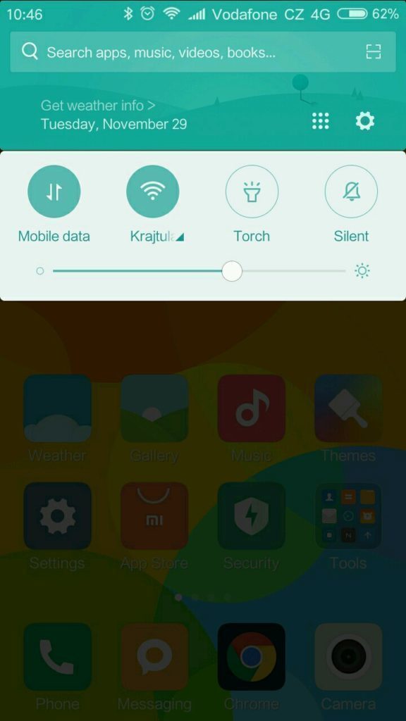 Xiaomi Redmi 4A system MIUI 3