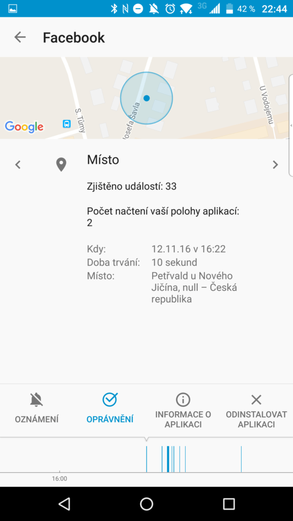 Podrobnosti o dotazu na polohu