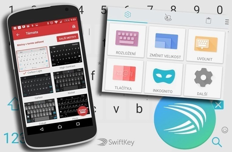 swiftkey v nove verzi zkratky ico