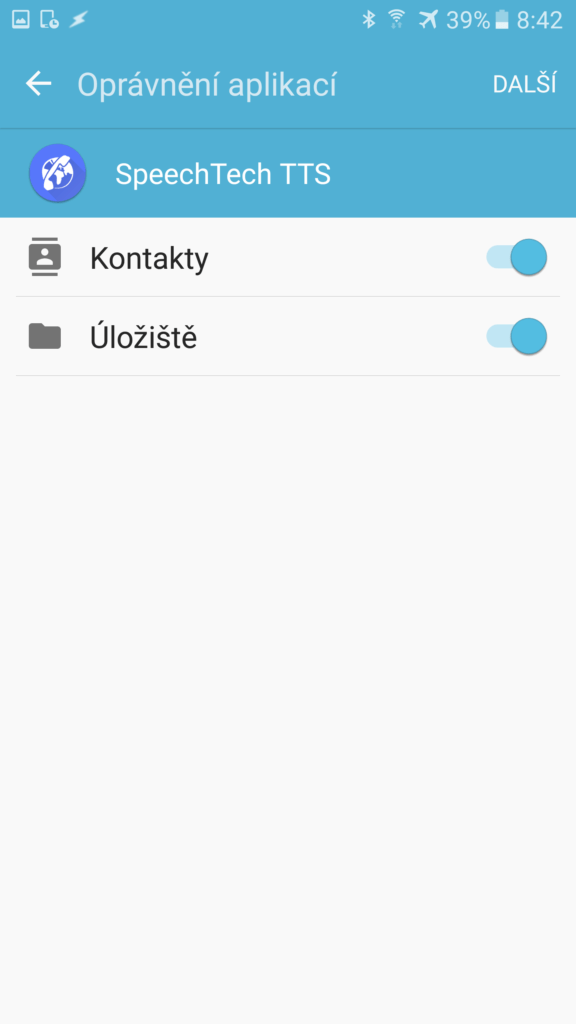 Chytra domacnost hlasovy vystup nastaveni tts 4