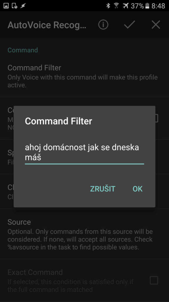 Chytra domacnost hlasovy vystup profil 7